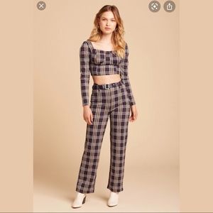 Free People Modern Love Set- Plaid